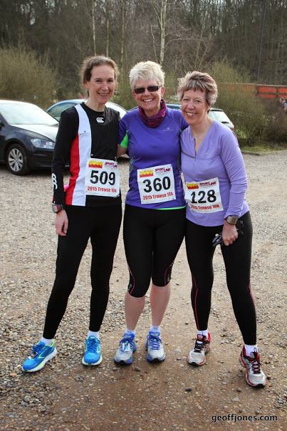 With Sally and Jayne before the start